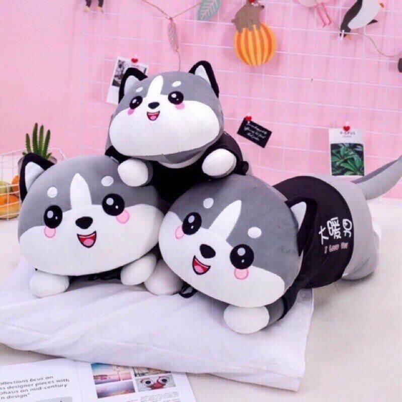 Gấu Bông Mèo Alaska Siêu Mềm Mịn, Thú Bông Mèo cute Xám mềm mịn dễ thương