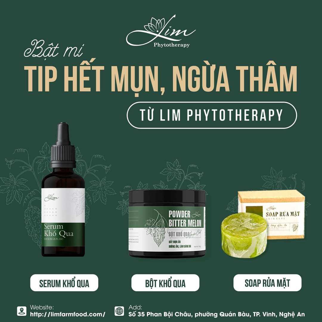 Combo 3 món: soap rửa mặt bột đắp mặt khổ qua rừng và serum khổ qua Lim