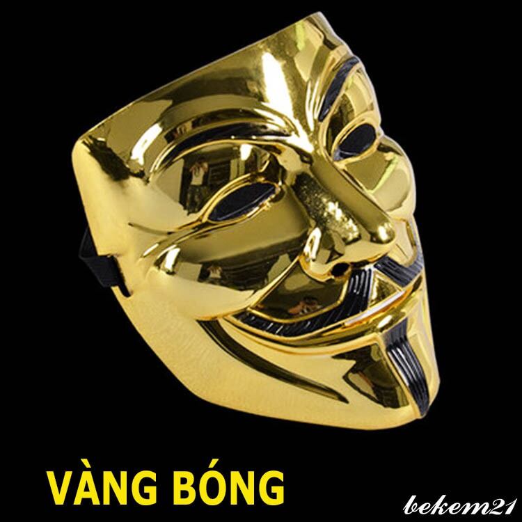 Mặt nạ hacker vàng bóng, mặt nạ hacker Gold mặt nạ hóa trang nhân vật