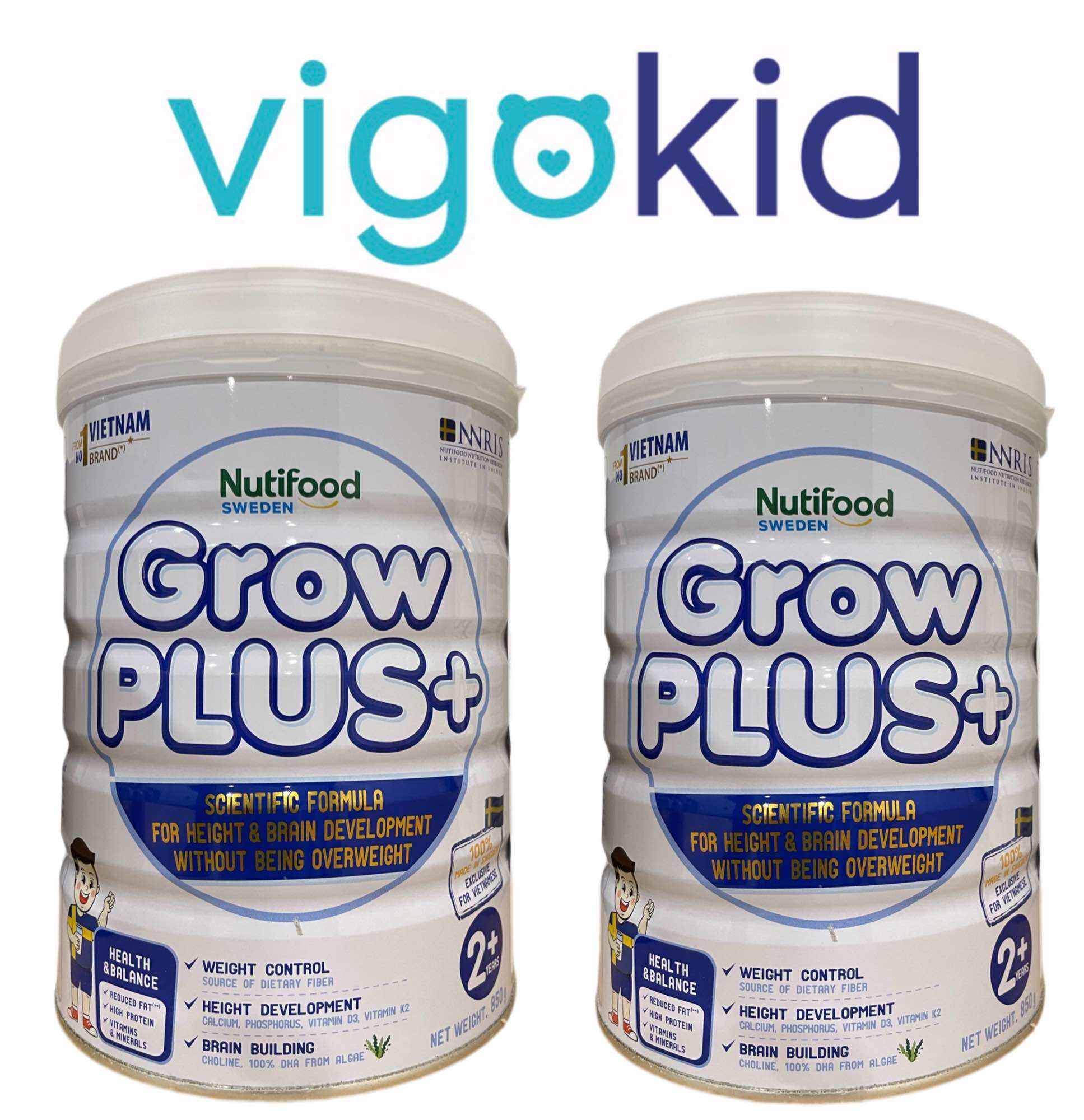 SỮA BỘT NUTI GROWPLUS+ TRẮNG LON 850G CHO TRẺ THỪA CÂN BÉO PHÌ