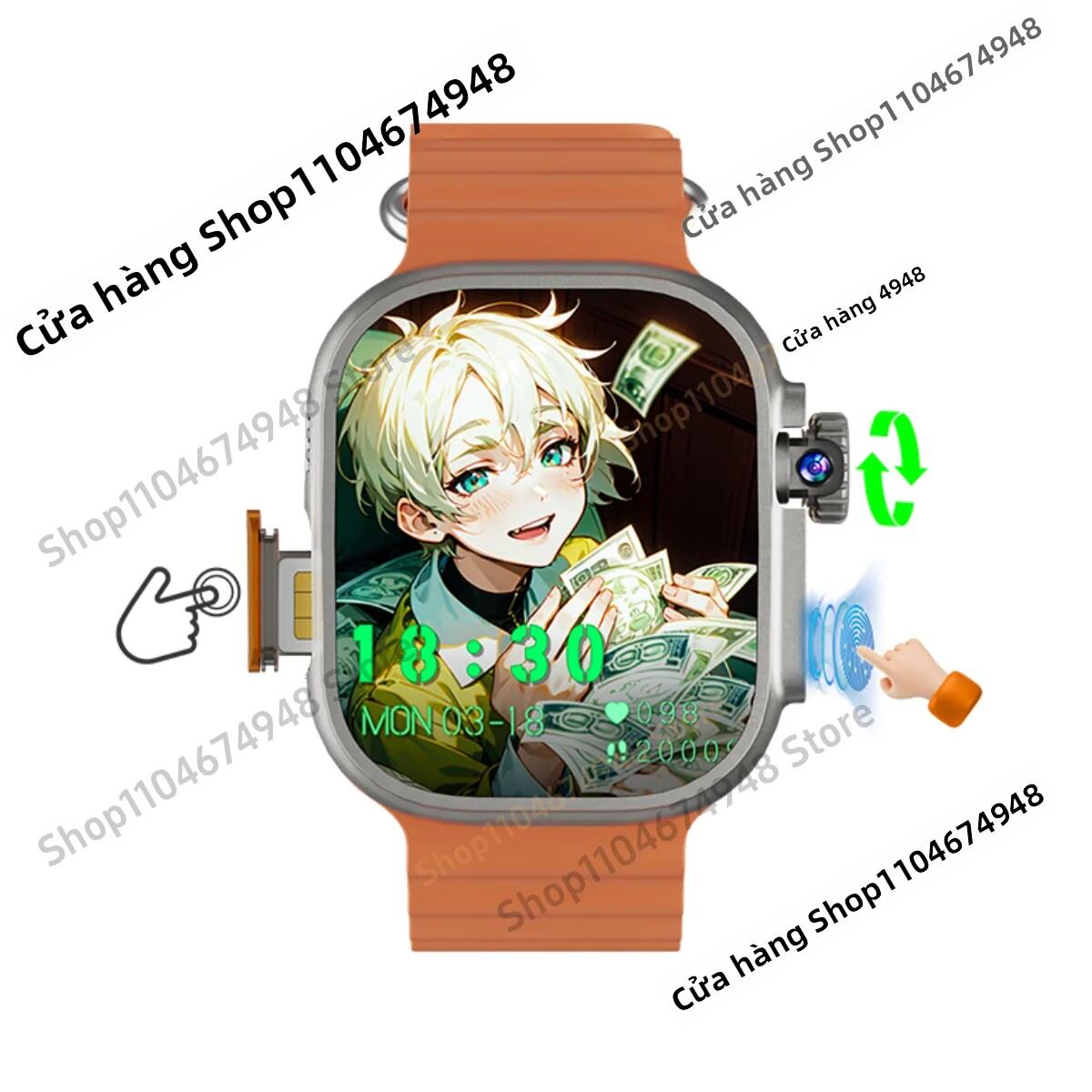 Đồng Hồ Thông Minh DW100 Pro S10 Ultra 3 Max Với Màn Hình AMOLED Cảm Ứng Android 10.0 GPS WiFi NFC L