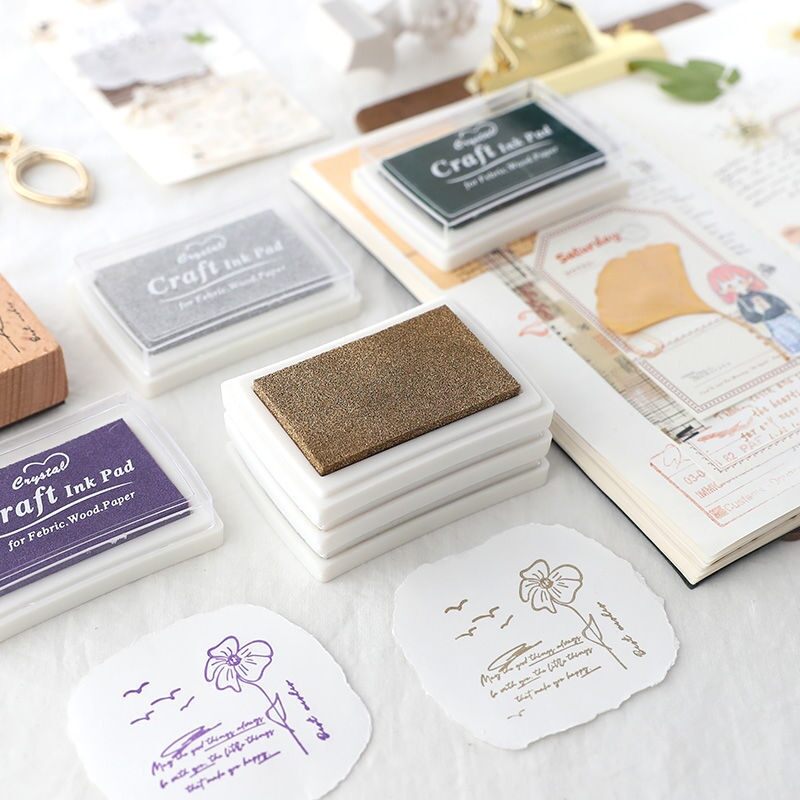 Hộp mực cho mộc in và con dấu trang trí tập vở, thiệp, sổ tay bullet journal #A2410 b1
