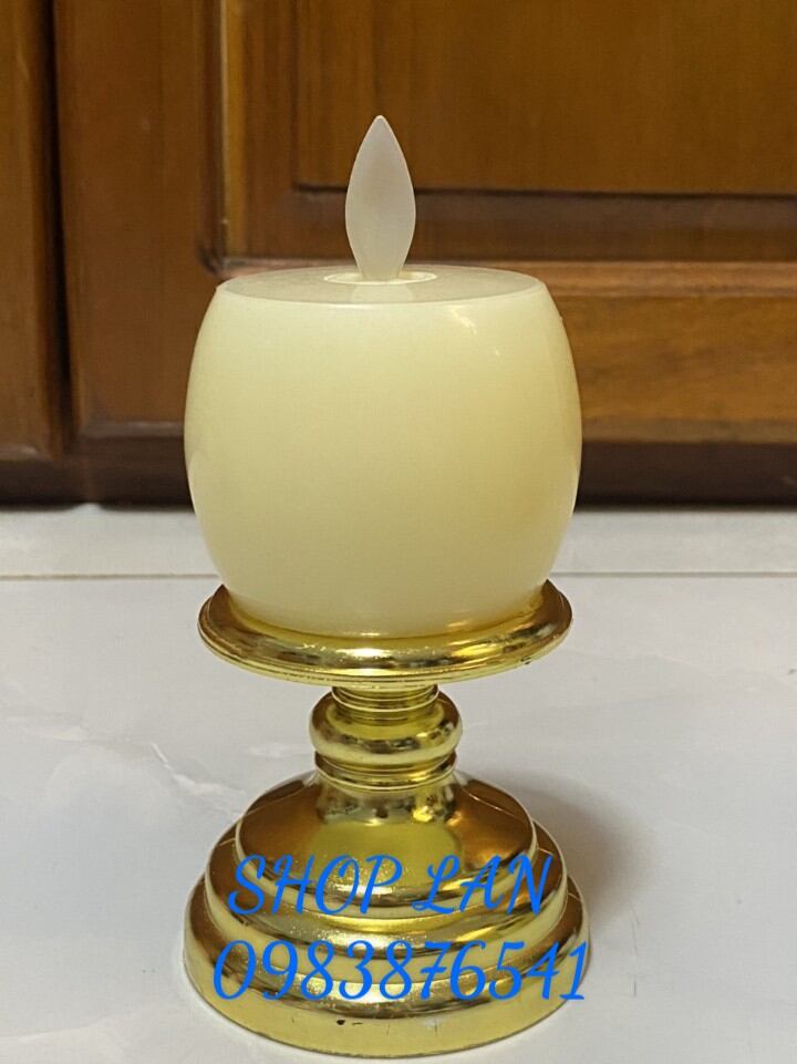 Đèn bàn thờ cây nến tròn dùng pin.