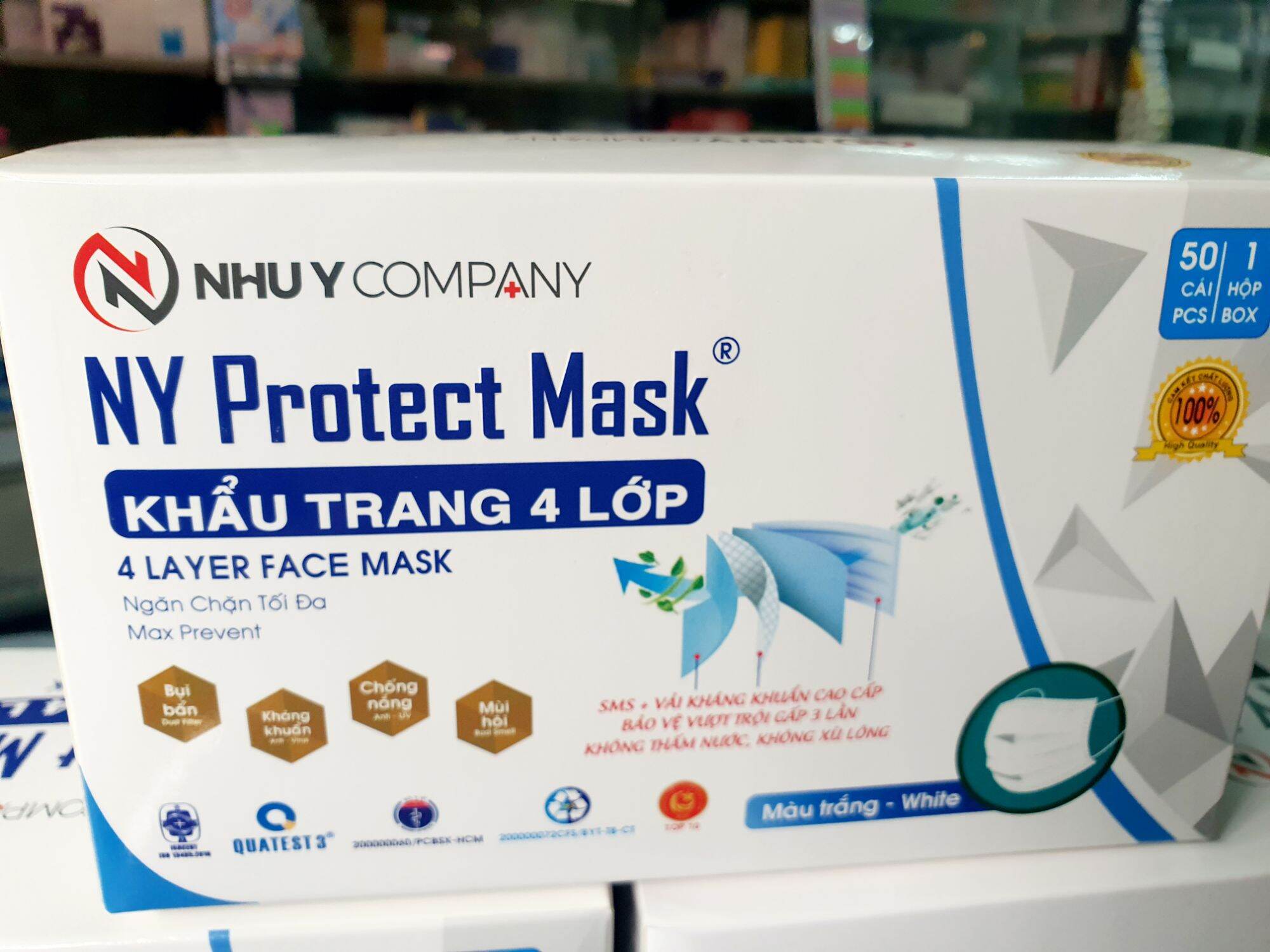 Khẩu trang y tế 4 lớp Như Ý (hộp 50 cái) - Đông Anh Pharmart