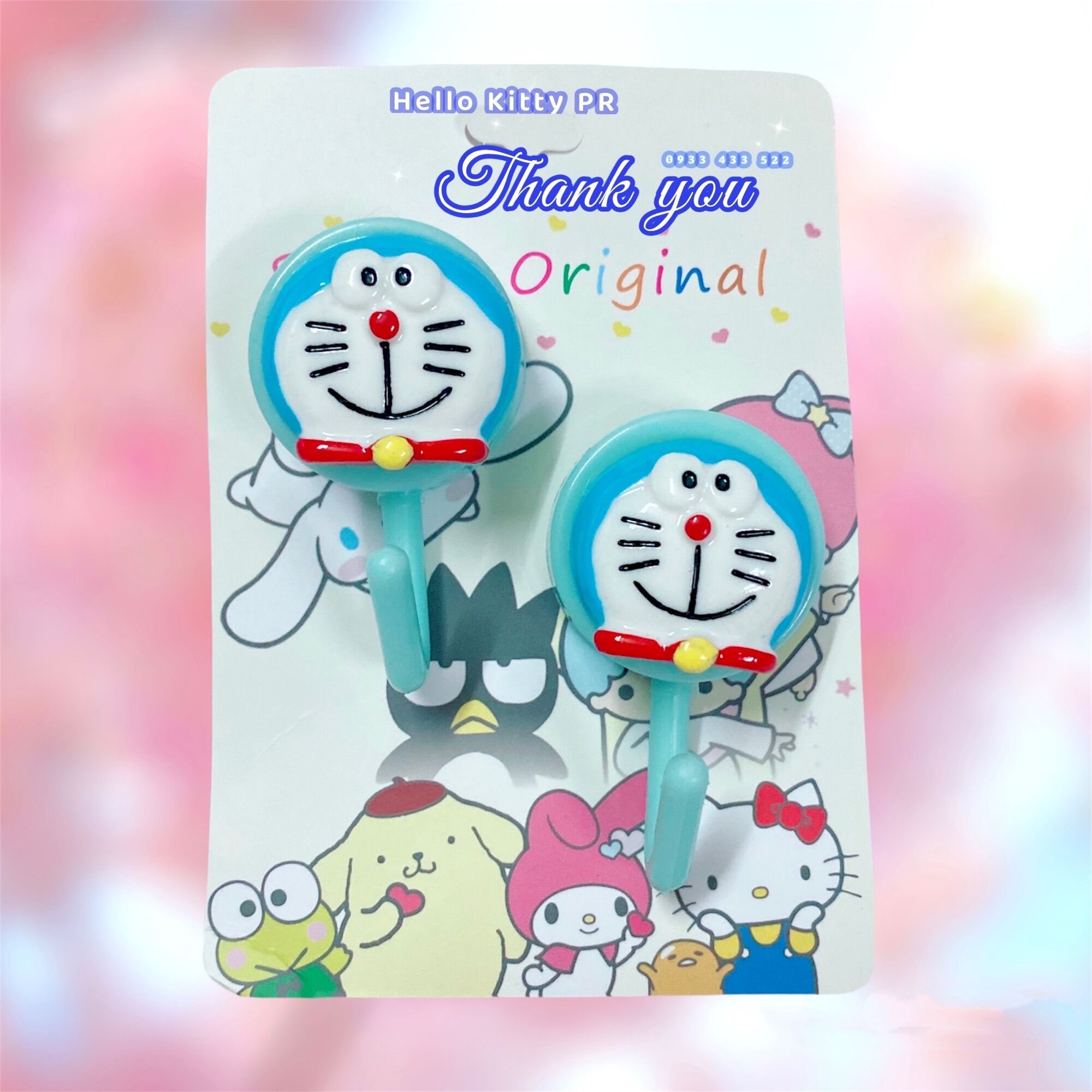 [Freeship Max] Set 2 móc dán Hello Kitty - Doremon Doraemon
