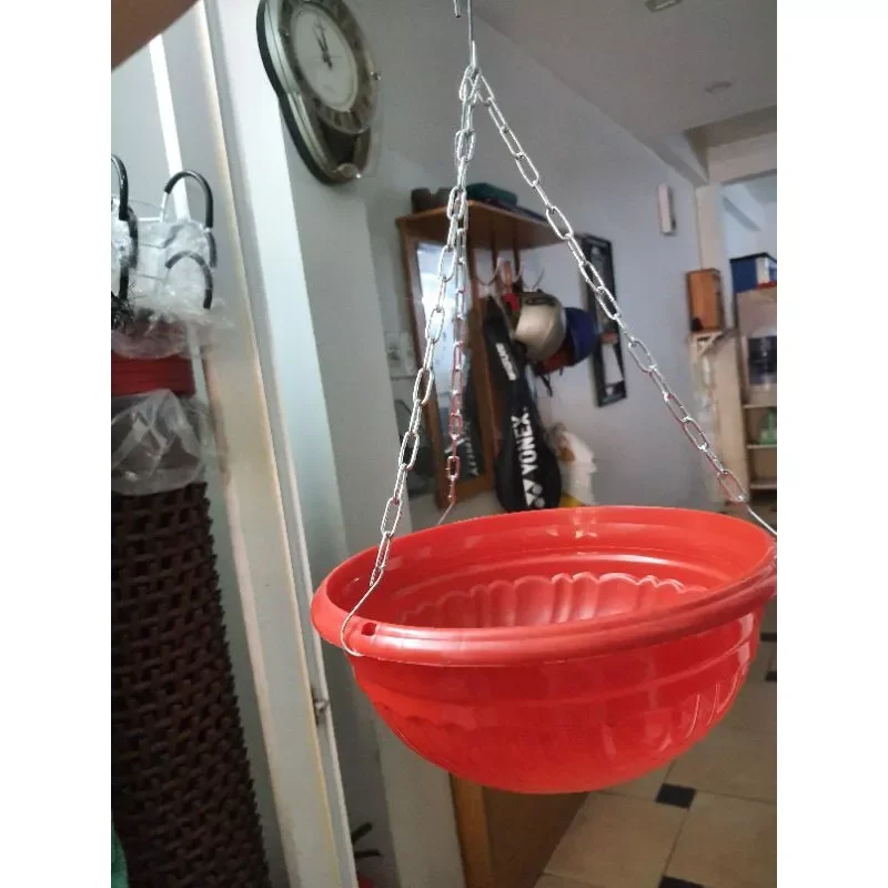 Chậu treo chảo, dây xích 26x12cm ( gồm chậu và móc xích )