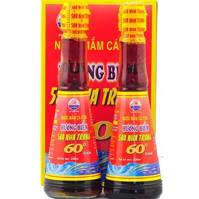 2 chai nước mắm nhỉ cá cơm 584 loại đặc biệt 60 đạm chai 200ml