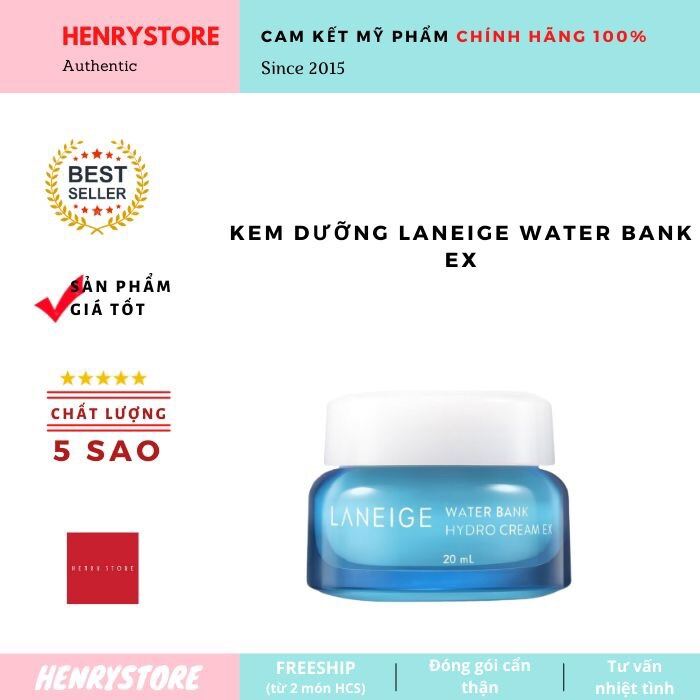 Mini Size Kem Dưỡng Ẩm Laneige Water Bank Moisture/Hydro Cream Ex 20Ml