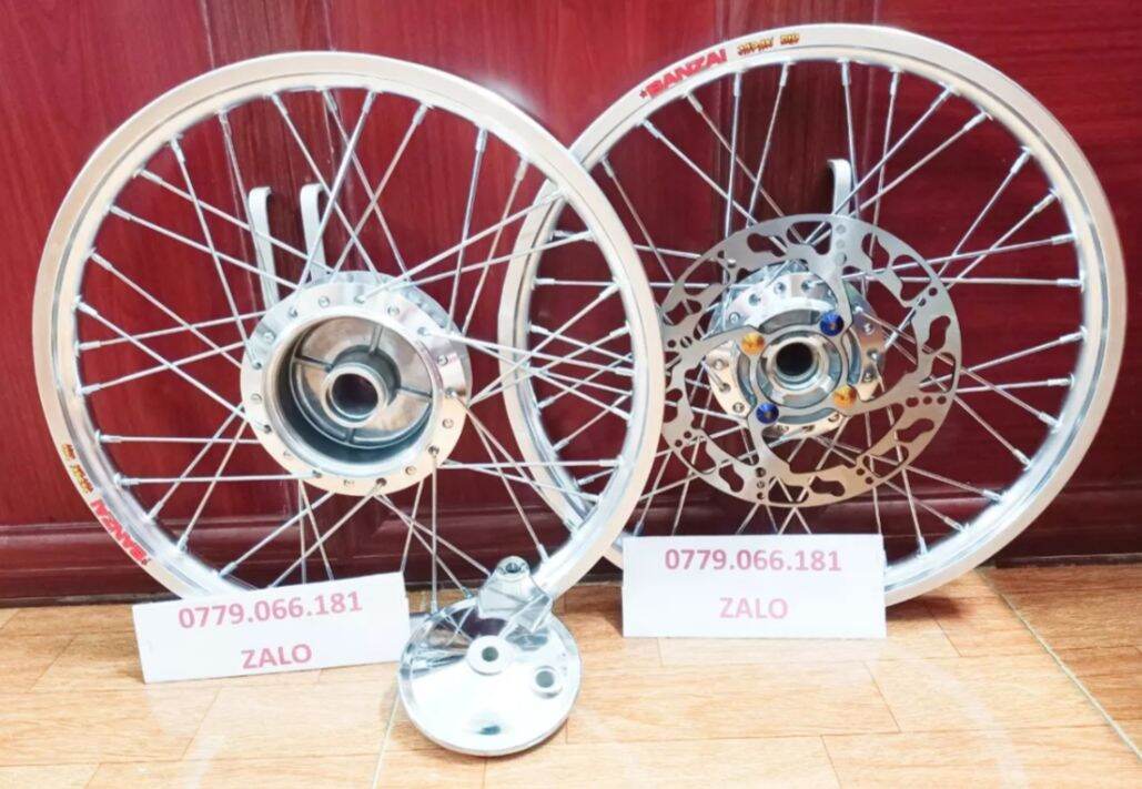 BÁNH CĂM FUTURE WAVE NIỀNG NHÔM BANZAI DALE SHOPPER SOLUTE THÁI DÀNH CHO CÁC DÒNG XE 1 ĐĨA TRƯỚC KÈM ĐĨA KIỂU NISSIN ỐC TITAN VÀ MÁ ĐÙM SAU GẮN VỪA KHÔNG CHẾ