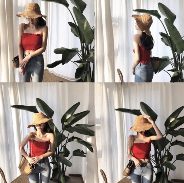 🎀 ÁO ỐNG NHÚN THUN Fom CROPTOP