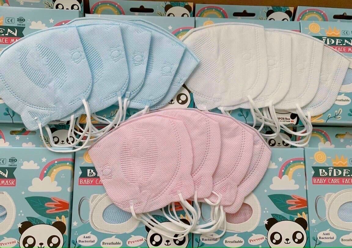 Khẩu trang trẻ em gấu biden cửu long từ 5 tuổi đến 8 tuổi hộp 10 cái