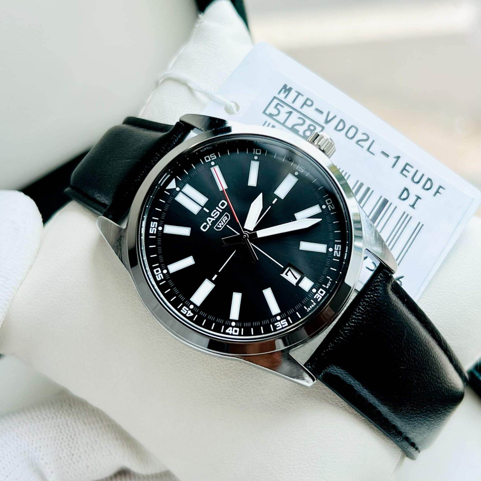 Đồng Hồ Dây Da Casio MTP-VD02L Chính Hãng