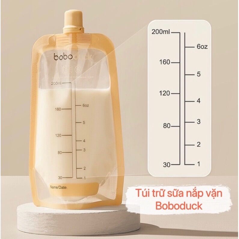 Túi trữ sữa Boboduck nắp vặn 20túi không bao gồm đầu nối