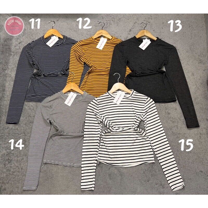 Combo 3 áo thun sọc body thun lụa dáng dài