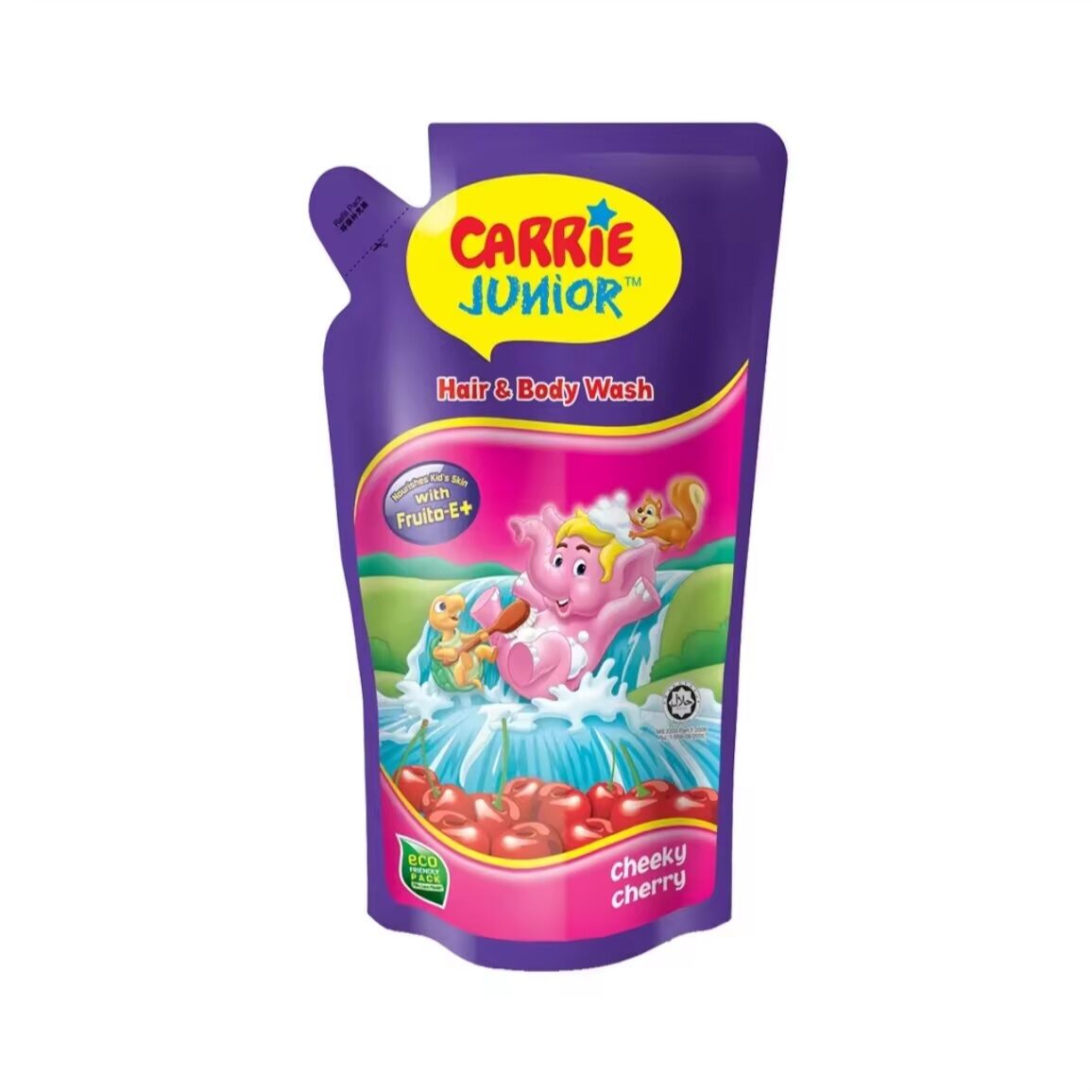 Túi Sữa Tắm Gội Carrie Junior Hương Cheeky Cherry 500g