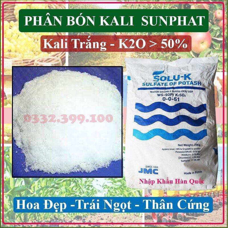 1kg Phân bón kali trắng siêu ngọt , kali sunphat Hàn Quốc Gói Chiết 1kg