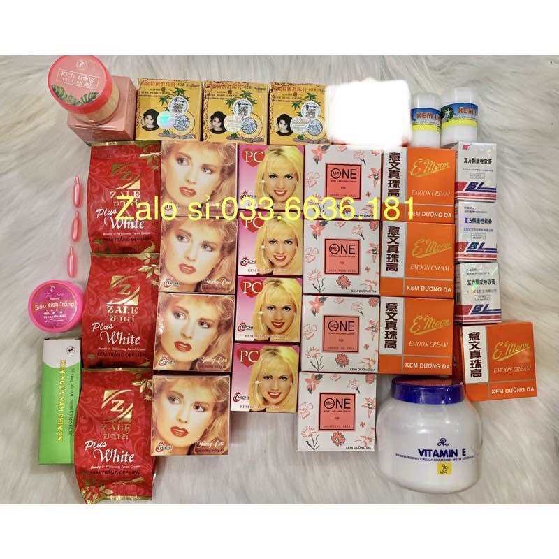 Combo kem trộn trắng nhanh theo công thức riêng khách trộn (cho da đen lâukhó trăng)