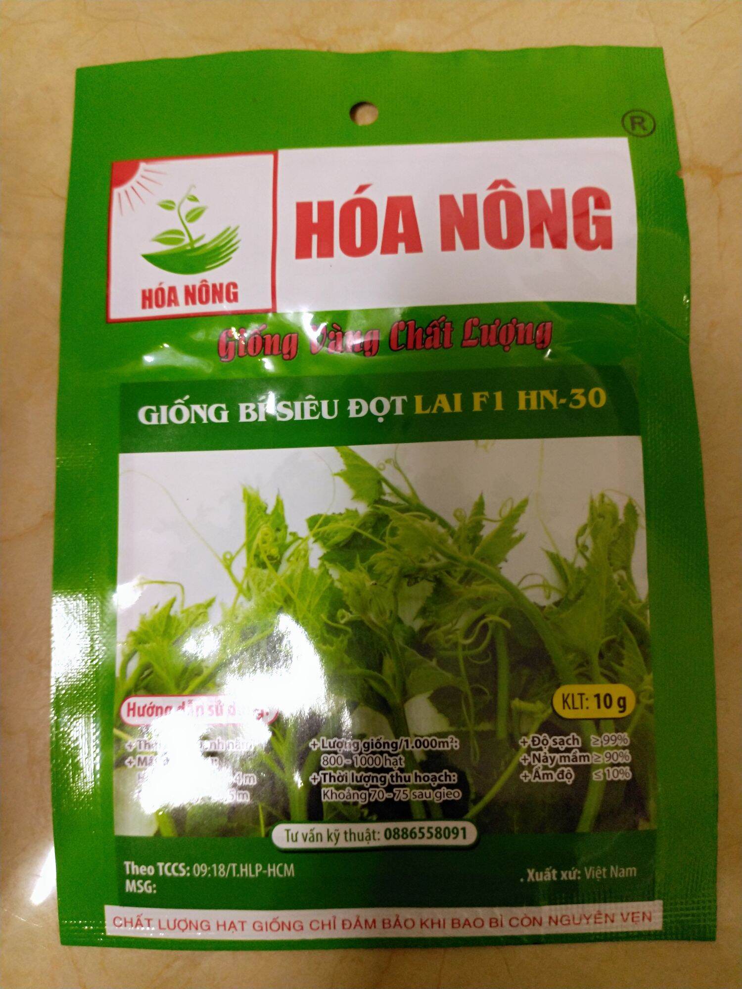 Hạt giống rau bí siêu đọt