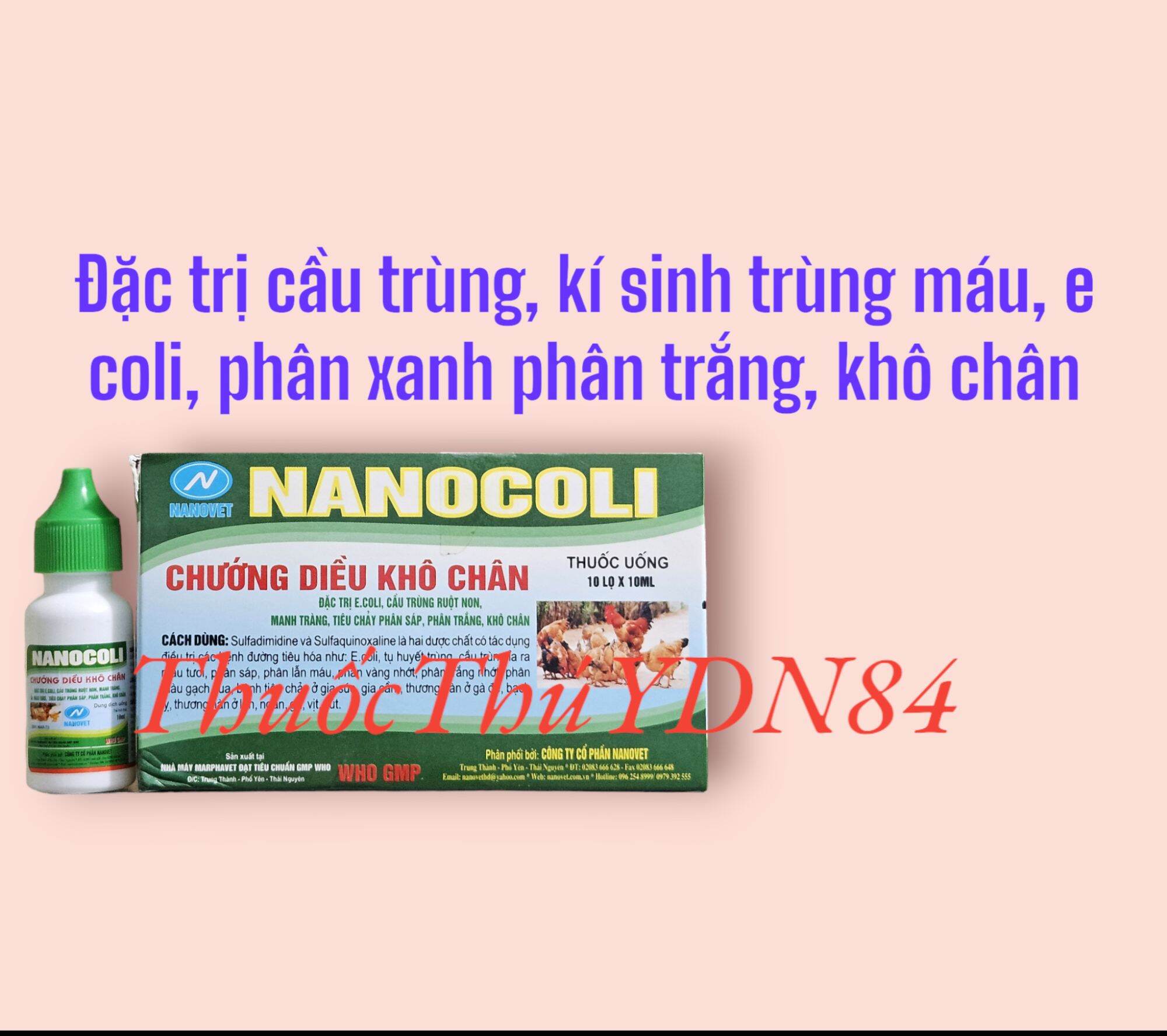 Hộp 10 lọ nanocoli 10ml chướng diều khô chân gà vịt