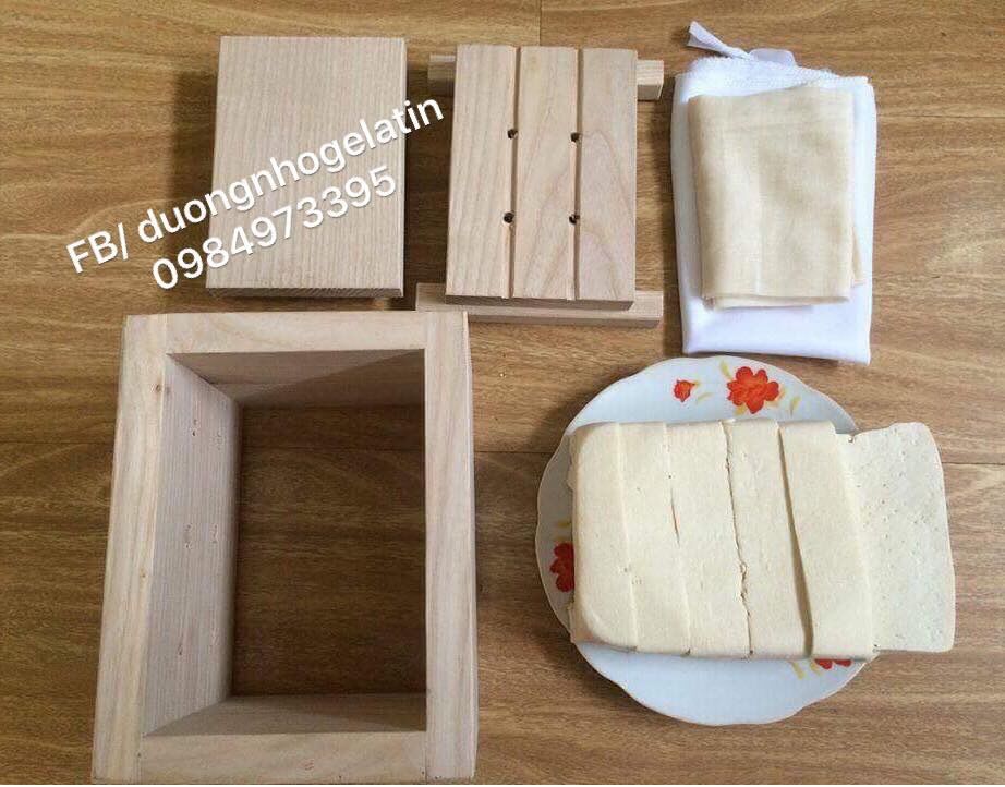 Combo 1- Khuôn làm đậu phụ kèm khăn gói, túi lọc to