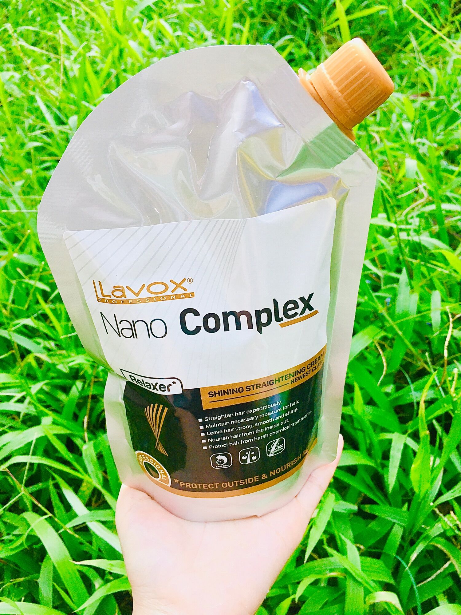 Thuốc duỗi tóc lavox 2trong 1 không cần dập túi 500ml