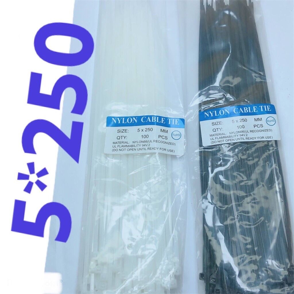 Dây rút nhựa size 5*300 1 bịch 70 sợi màu trắng
