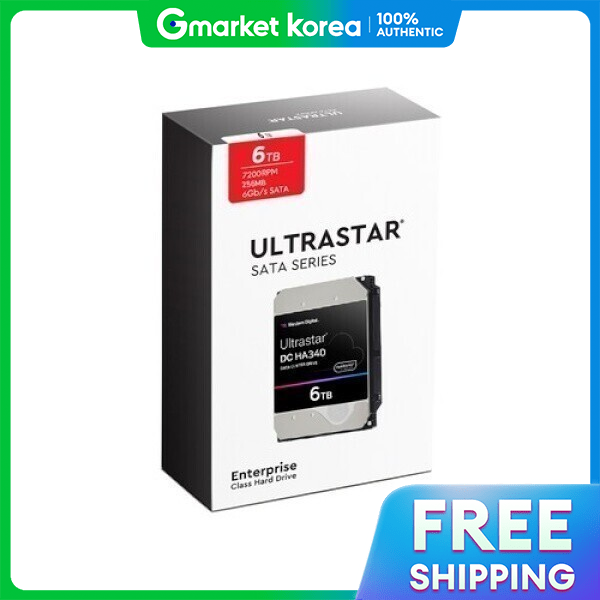 WD | Sandol Wus721206Ble6L4 Ultrastar Hdd 6Tb Ha340 3-Year Warranty Wus721206Ble6L4 Giá 11,011,500 Đồng*Miễn phí vận chuyển