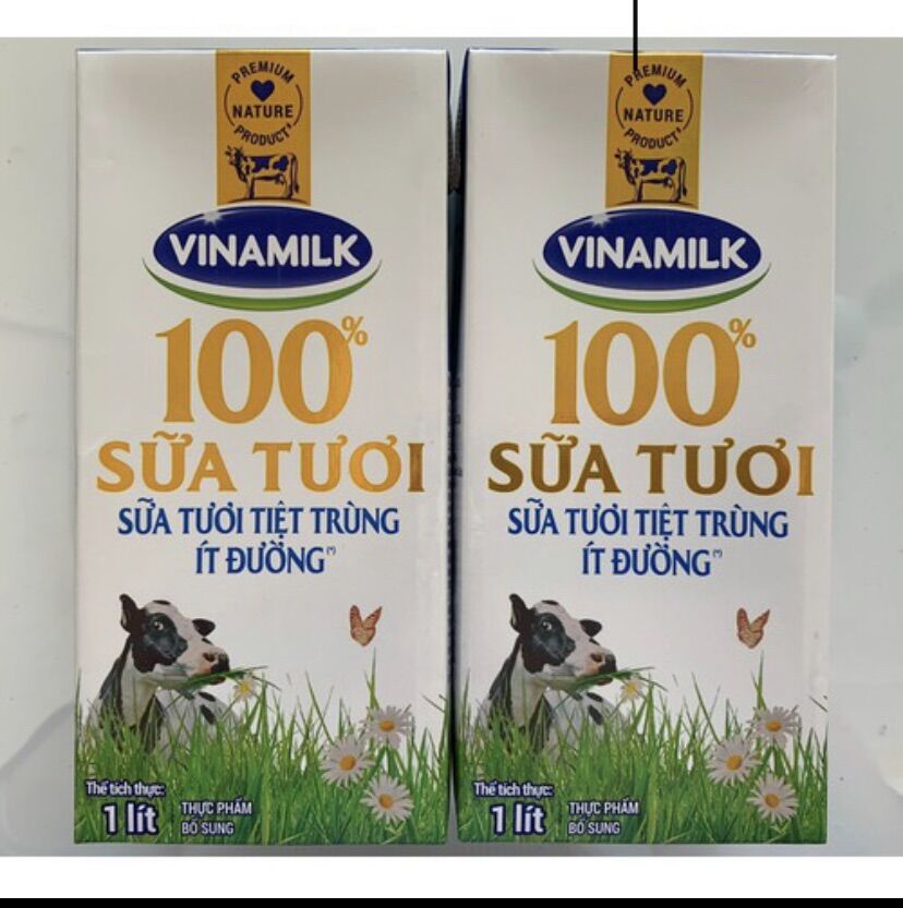 Sữa tươi 100% hộp 1 lít ít đường Vinamilk