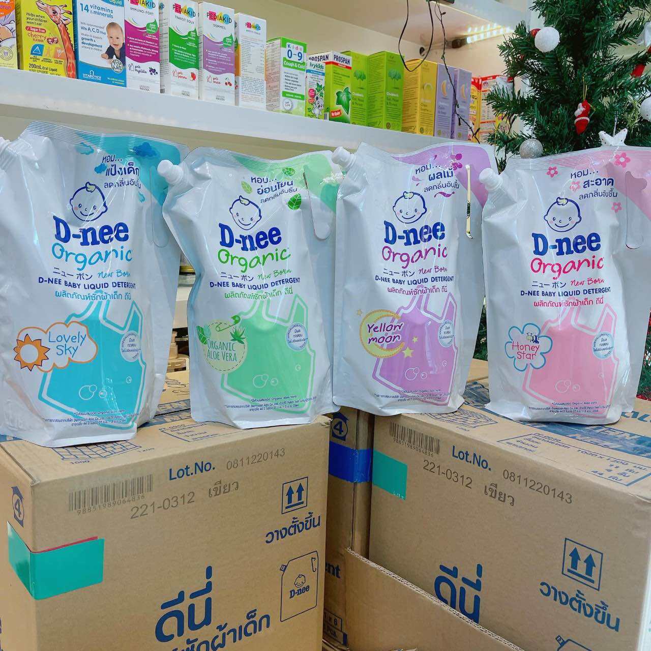 Nước giặt xả Dnee Organic hàng nội địa Thái Lan cho bé Túi 1400ml