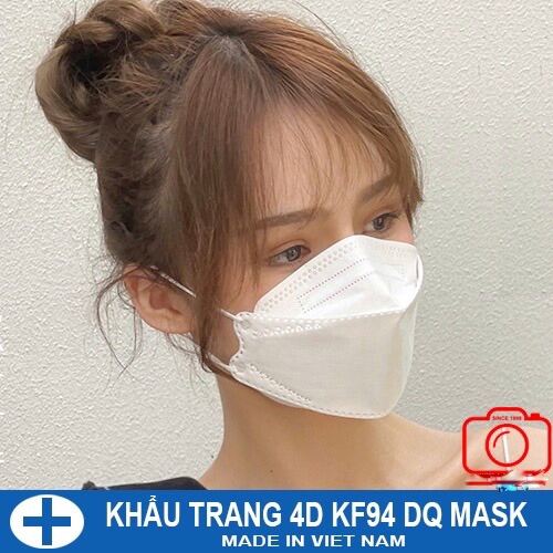 [TÚI 10CHIẾC] Khẩu Trang 4D/KF94 (DQ Mask) An toàn đạt tiêu chuẩn ôm sát mặt 4 lớp ,Kháng khuẩn