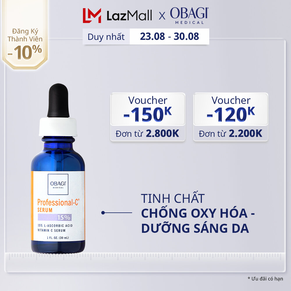 Serum vitamin c 15% dưỡng sáng da & chống oxy hóa obagi professional-c 30ml