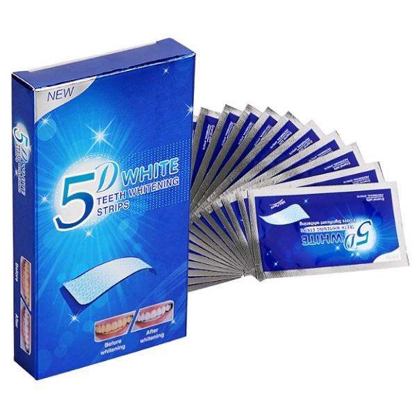 Miếng dán trắng răng 5D White Teeth Whitening Strips Sena Beauty ( 2 miếng)