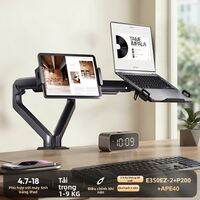Brateck | Giá Đỡ Máy Tính Bảng/Điện Thoại Brateck P200 Tay Arm Cơ Khí Dạng Kẹp Bàn Xoay 360 Độ Cho iPad Màn Hình Di Động