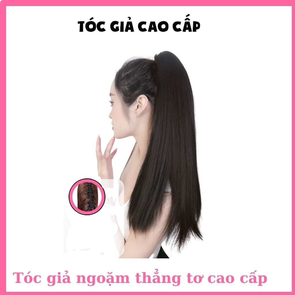 Tóc giả ngoặm thẳng dài 60cm ❇️
