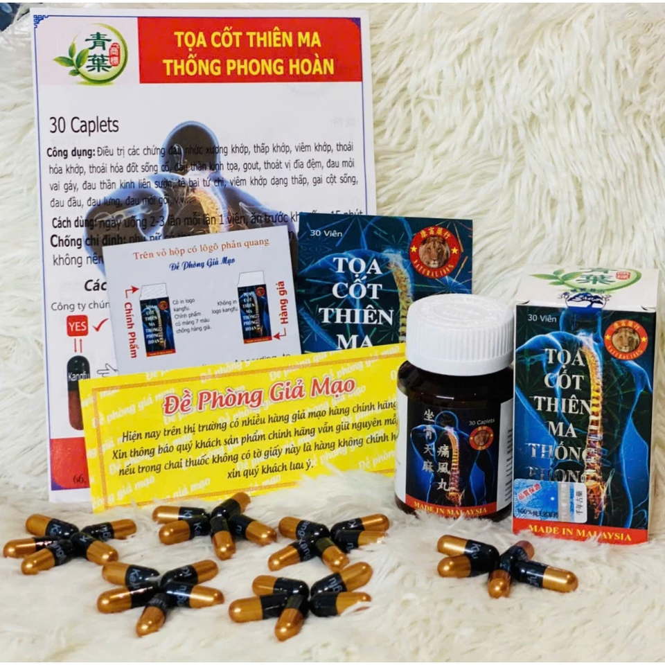  TOẠ CỐT THIÊN MA THỐNG PHONG HOÀN hộp 30 viên. 