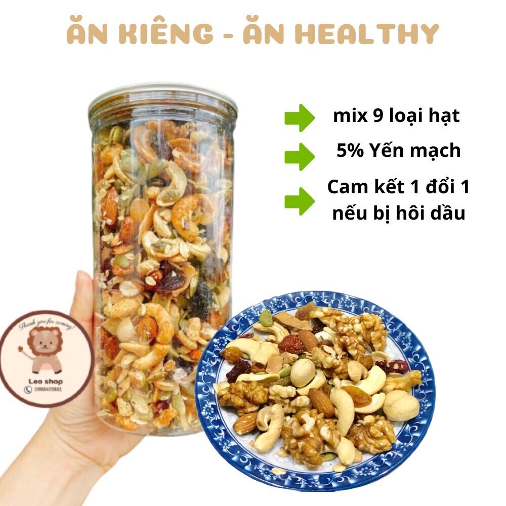 Ngũ cốc granola siêu hạt siêu chất lượng hỗ trợ ăn kiêng, giảm cân nguyên vị