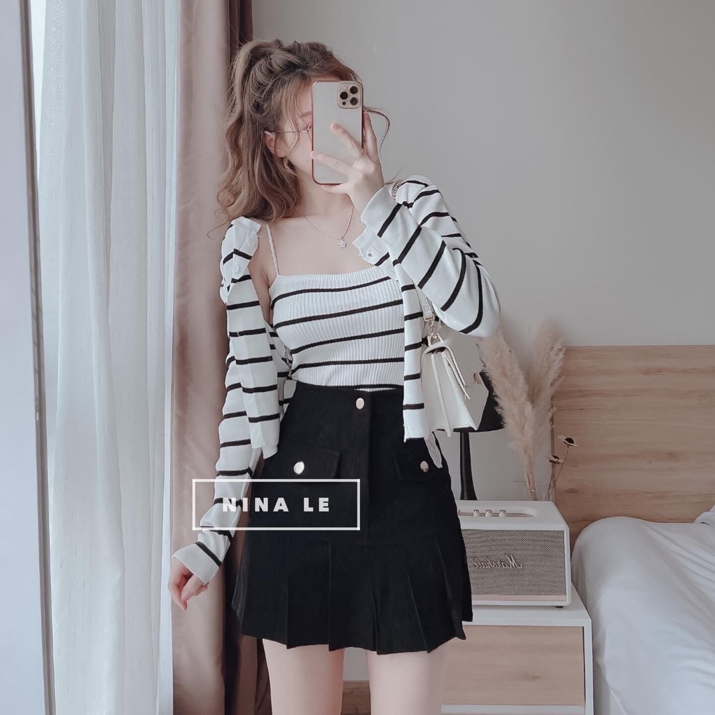 Set áo 2 món áo khoác + 2 dây sọc