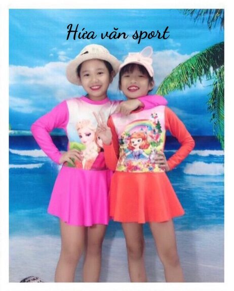 Bộ bơi váy tay dài cho bé