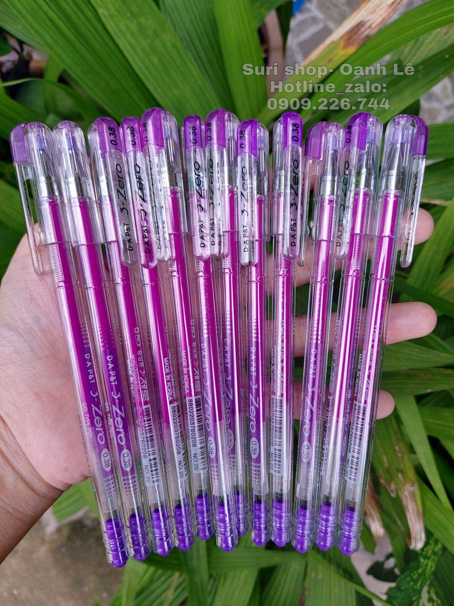 Hộp 12 cây bút gel mực tím Zero chính hãng Hàn Quốc