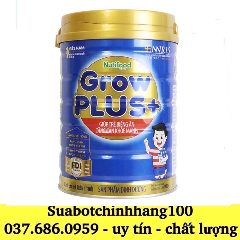 Sữa bột growplus xanh tăng cân 900g - date mới mẫu mới