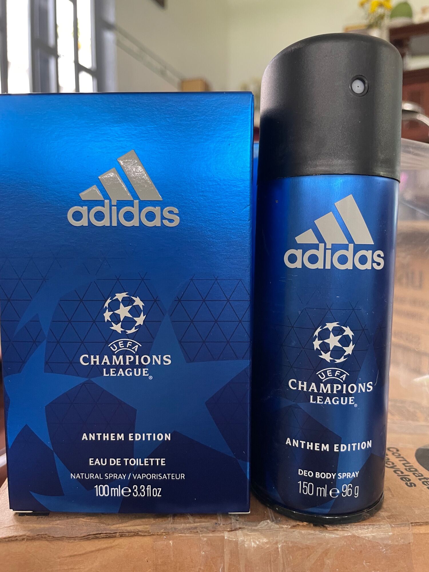 Combo 2 chai Adidas  1 nước hoa, 1 xịt ANTHEM EDITION, xịt 150ml, nước hoa