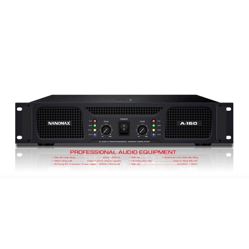 Main 2 kênh chính hãng Nanomax A-160, 24 sò công suất lớn, đánh tốt cặp full 30cm