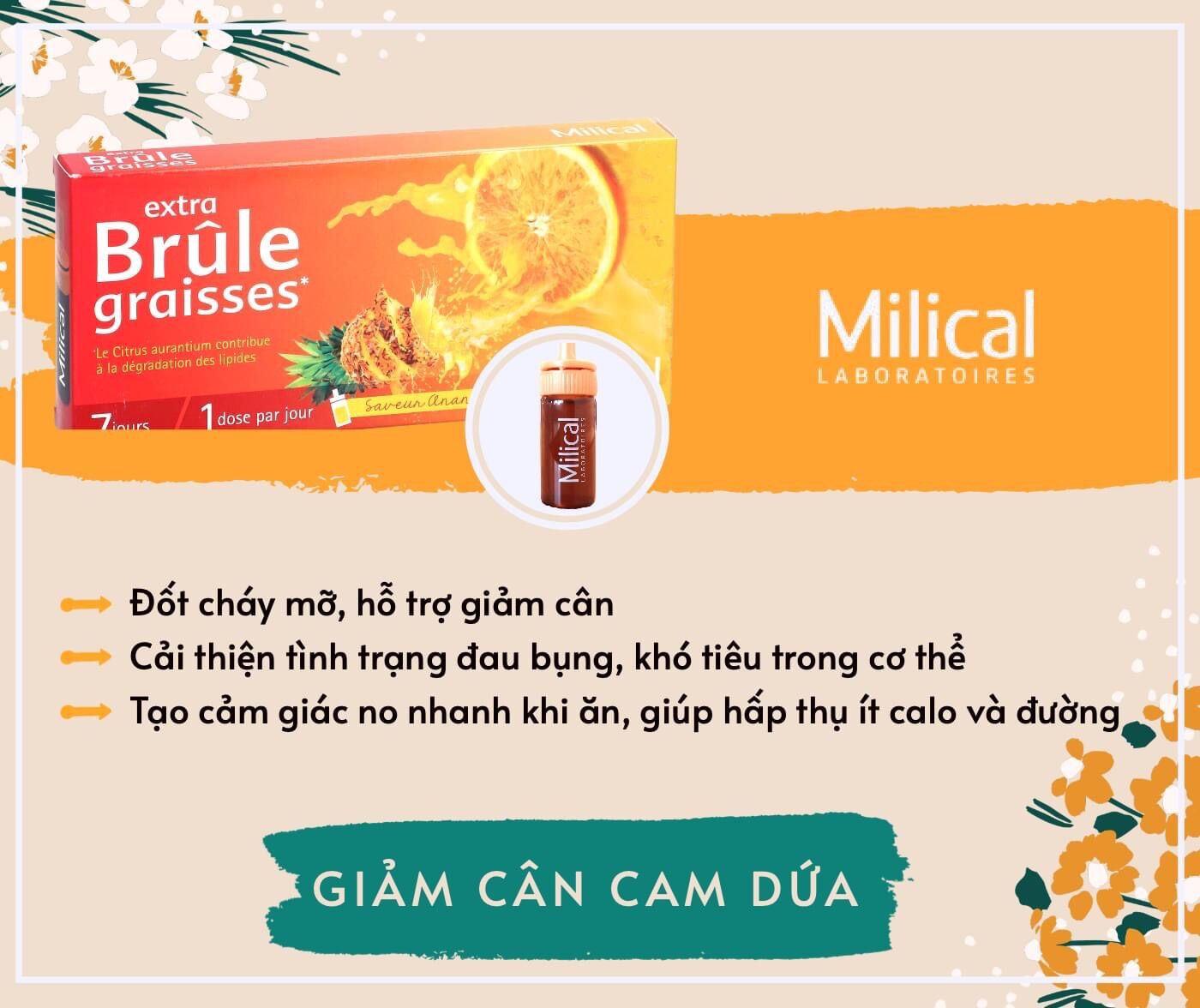 [BILL PHÁP] Detox Artichaut và đốt mỡ cam dứa Milical