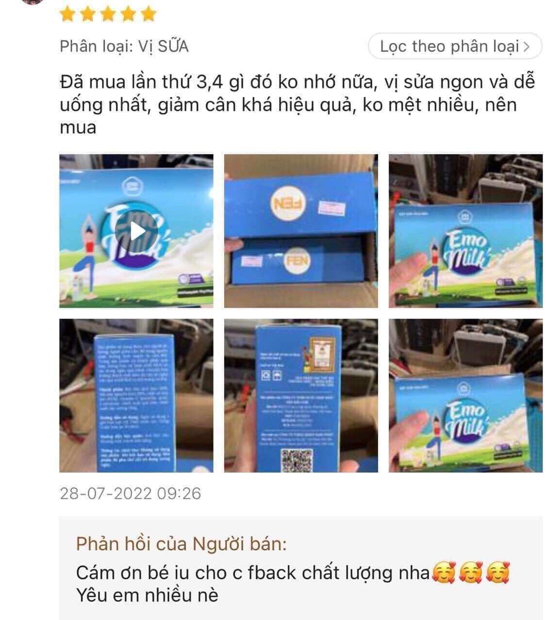 BỘT SỮA TÁCH BÉO EMO MILK 1 Hộp giảm cân cấp tốc[ kèm quà xinh -CHE TÊN SẢN PHẨM]
