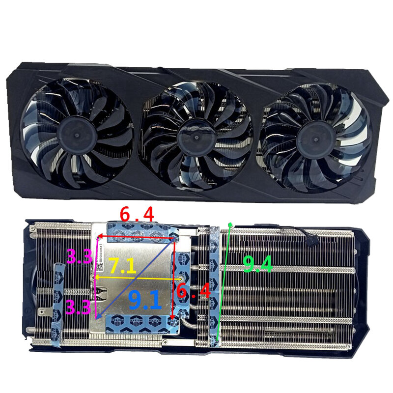 For AM4 Compatible 6.4cm Hole Spacing 7 Heat Pipes GPU Cooler Fan Giá 291,000 Đồng*Miễn phí vận chuyển