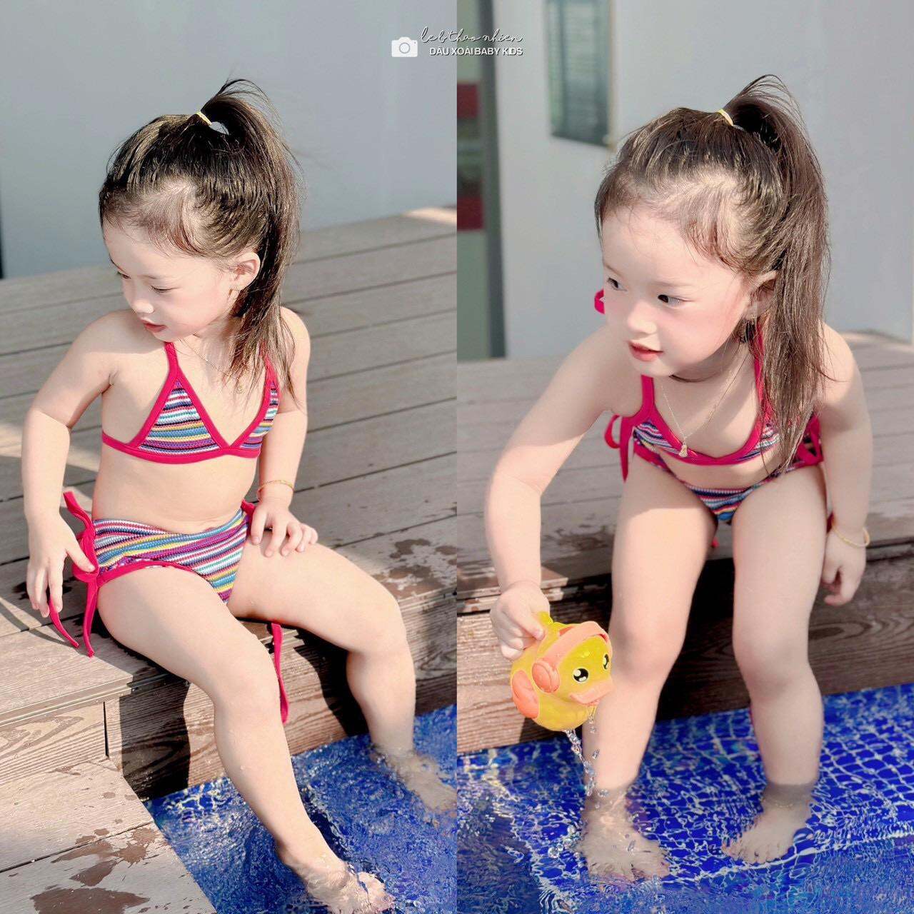 Đồ Bơi Thổ Cẩm Xinh Cho Bé Gái Diện Hè |Bikini Cho Bé