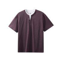 DUKEEN | Áo Sơ Mi Cổ Henley Bằng Cotton Phong Cách Vintage Hợp Mùa Hè 230G