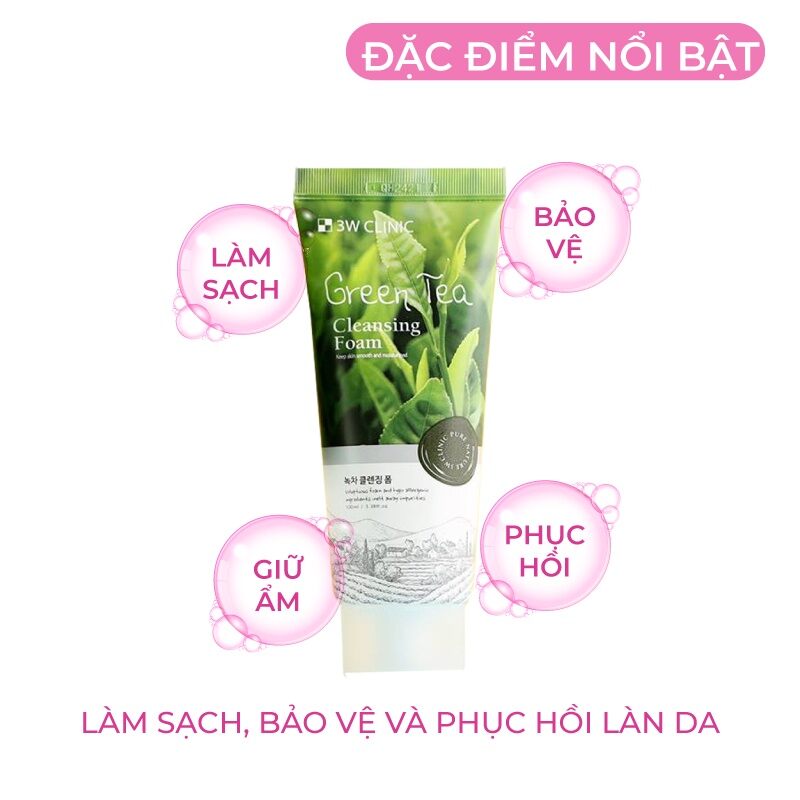 Sữa rửa mặt trà xanh 3W