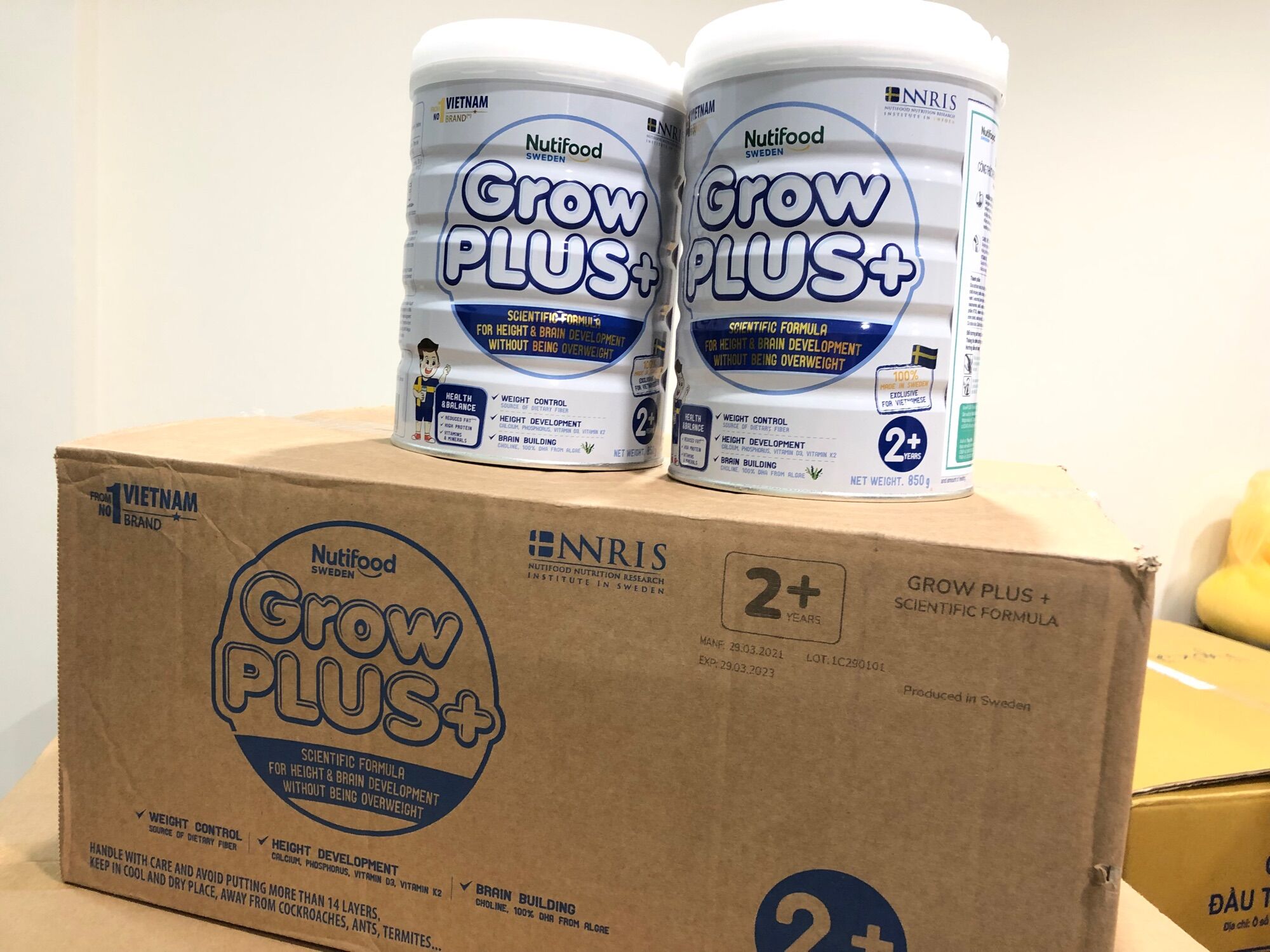 SỮA BỘT NUTI GROWPLUS+ TRẮNG LON 850G CHO TRẺ THỪA CÂN BÉO PHÌ