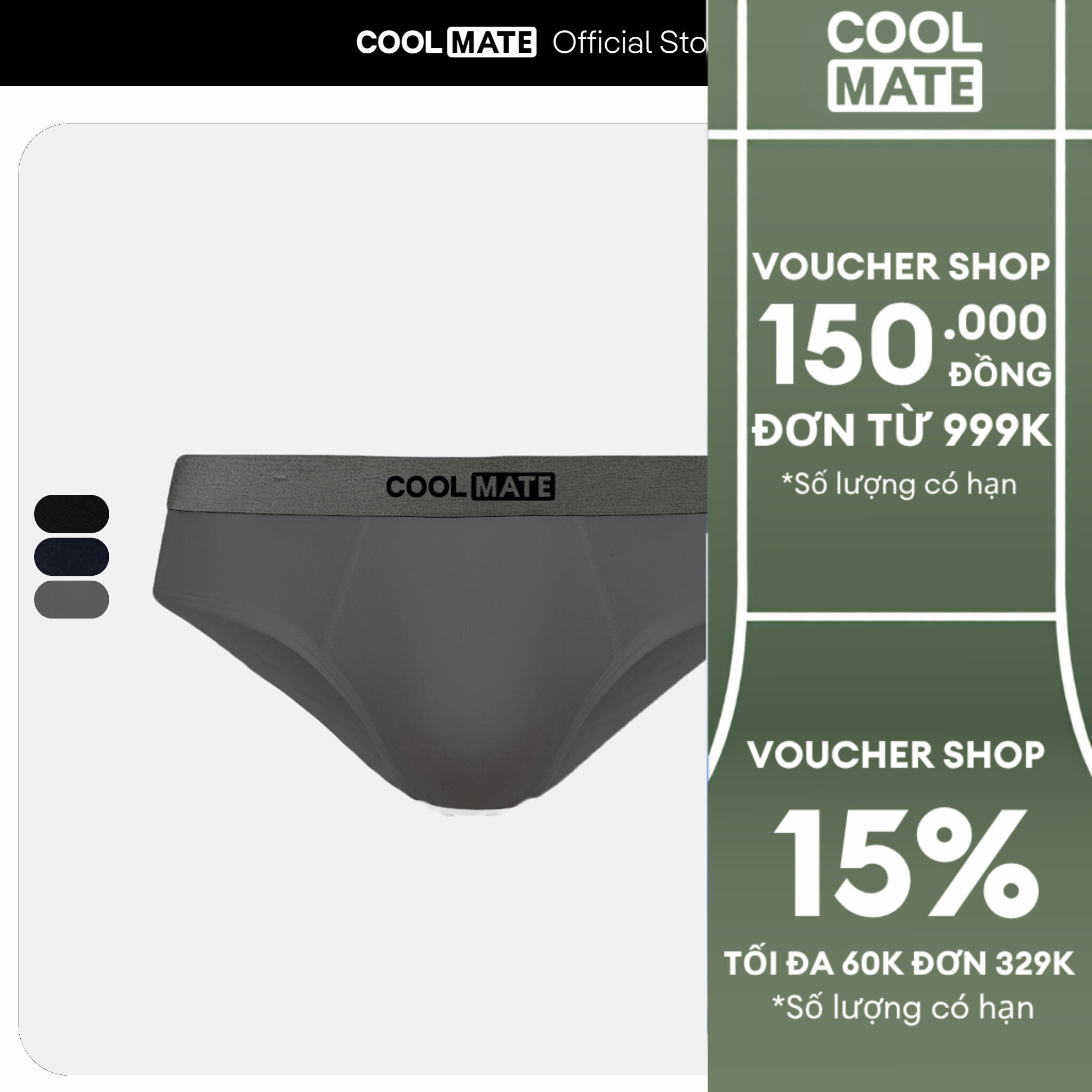 Quần lót nam Cotton Briefs Tam Giác 2024 Coolmate